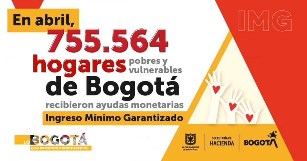 Imagen de apoyo de  En abril de 755000 hogares de Bogota recibieron ayudas monetarias