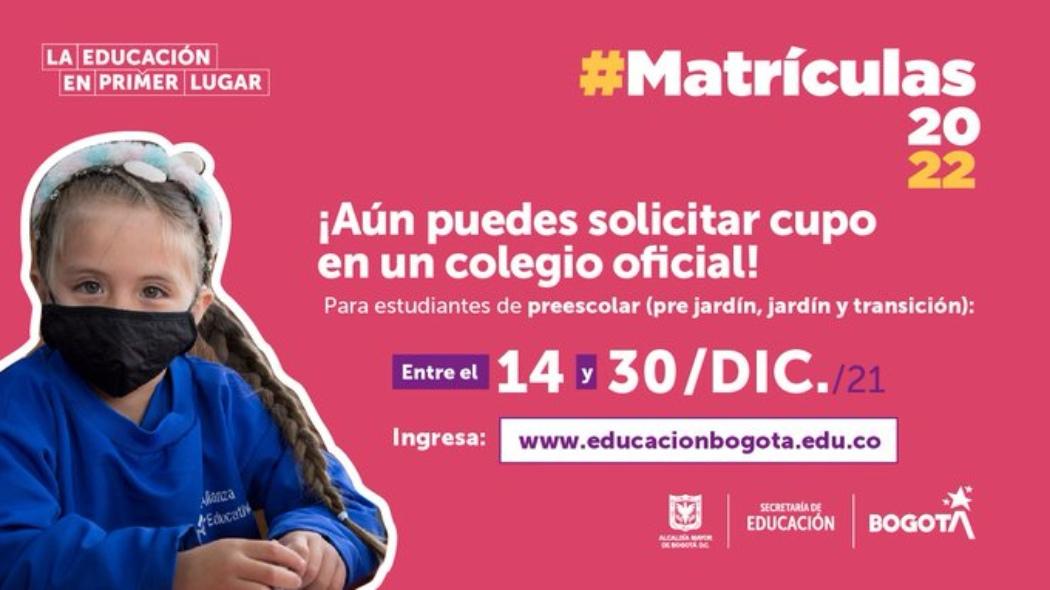Imagen de apoyo de  Este martes 14 se abre fase para solicitar cupo escolar