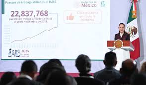 Imagen de apoyo de  Se registra nuevo record historico con 22 millones 837 mil 768 puestos de trabajo al 30 de noviembre de 2025 en empleo afiliado al IMSS