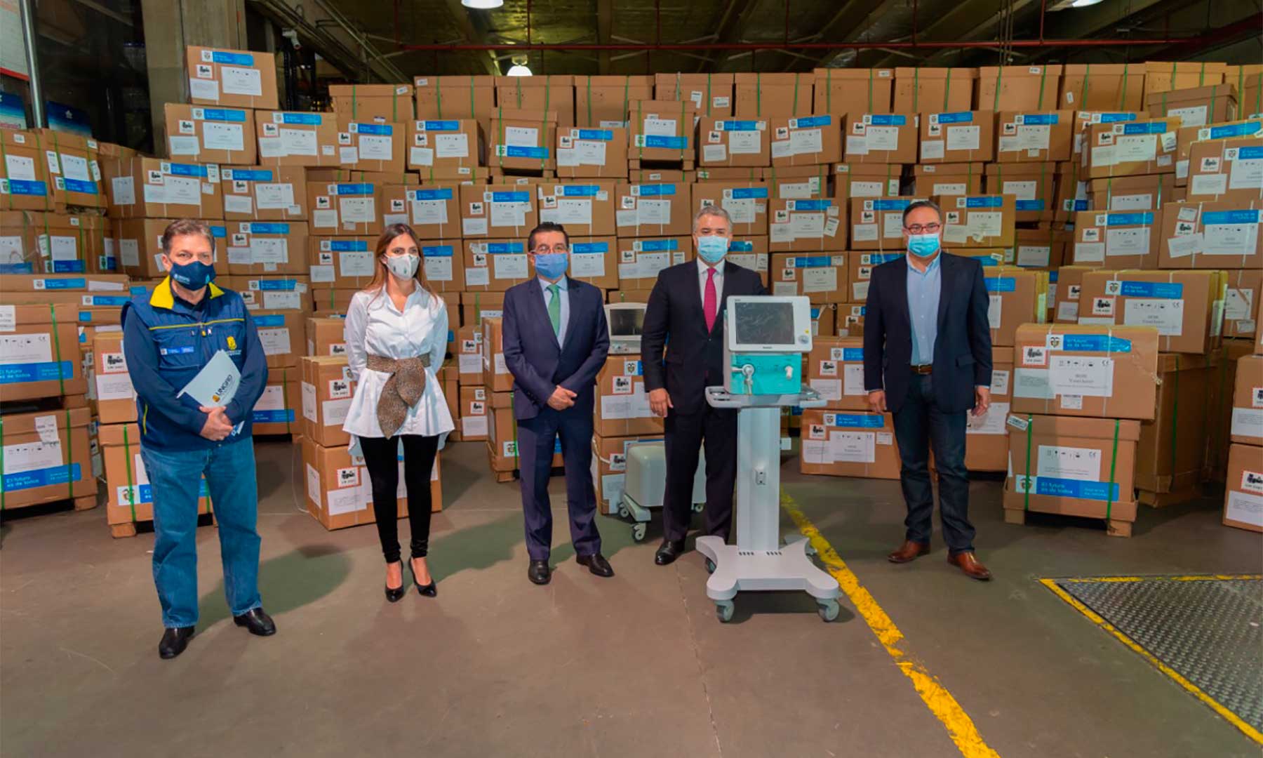 Imagen de apoyo de Continua plan de entrega de ventiladores en Colombia