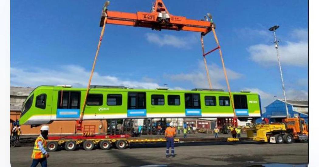 Imagen de apoyo de  Llego al pais el primer vagon del Metro de Bogota