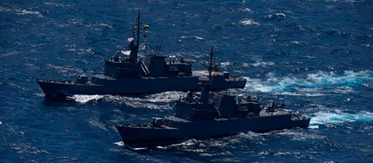 Imagen de apoyo de  Armada Nacional y Marina de Estados Unidos adelantaron ejercicios navales en el Mar Caribe