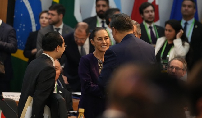 Imagen de apoyo de  Presidenta de Mexico Claudia Sheinbaum sostiene reuniones bilaterales con mandatarios durante G20