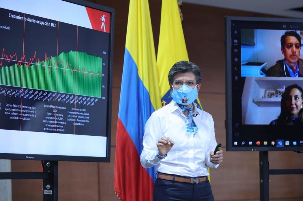 Imagen de apoyo de  Alcaldesa Claudia Lopez anuncio nuevas medidas a partir del 16 de agosto para Bogota