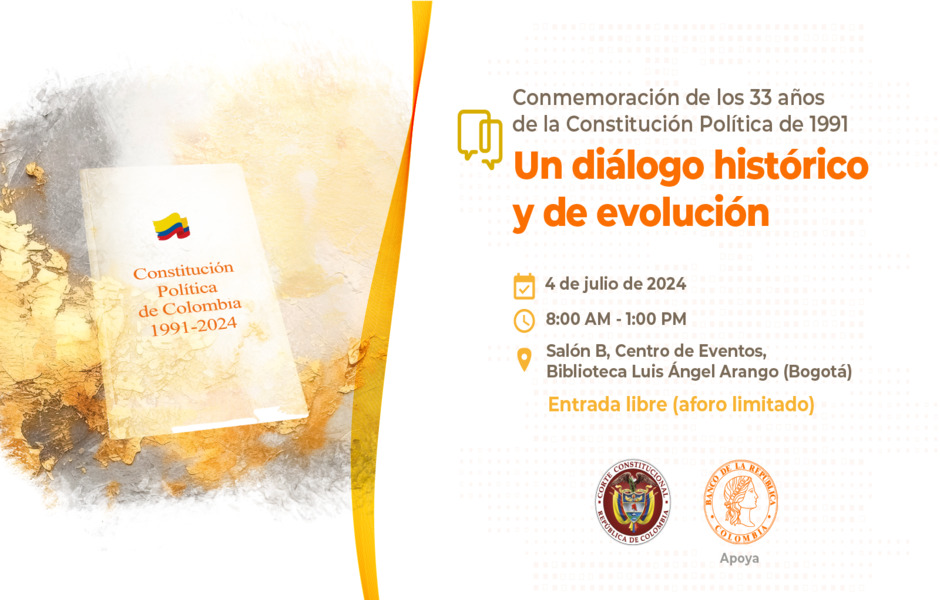 Imagen de apoyo de Conmemoracion de los 33 aos de la Constitucion Politica de 1991