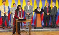 Imagen de apoyo de Presidente de la Republica posesiona este lunes a magistrados de la JEP