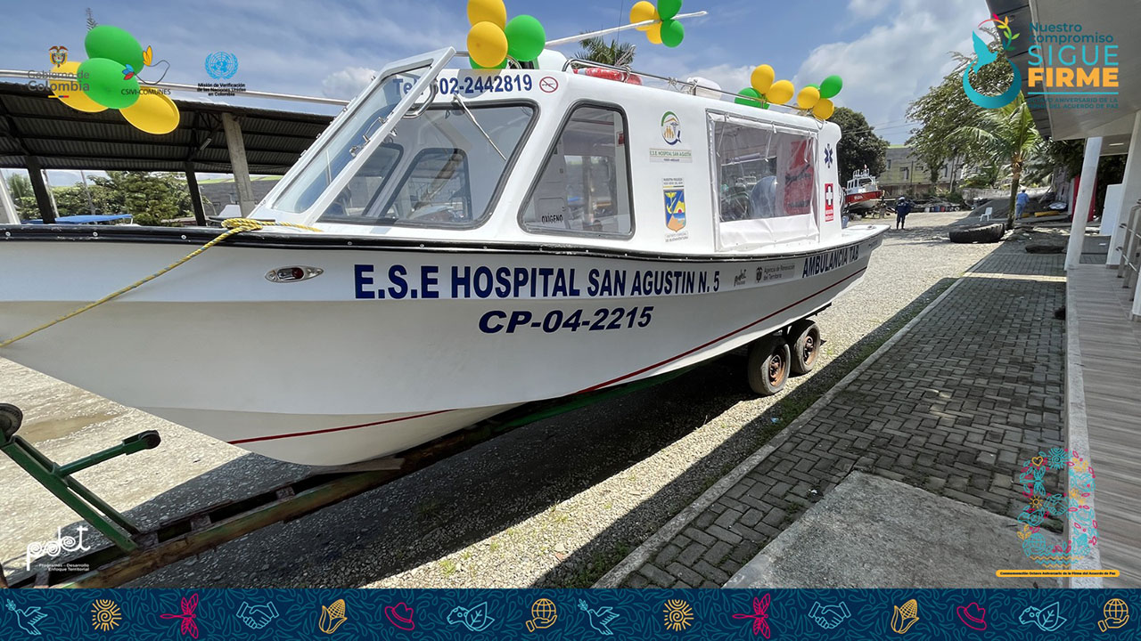 Imagen de apoyo de  Gobierno nacional entrega cinco ambulancias fluviales dotadas en tres municipios PDET por mas de 2000 millones