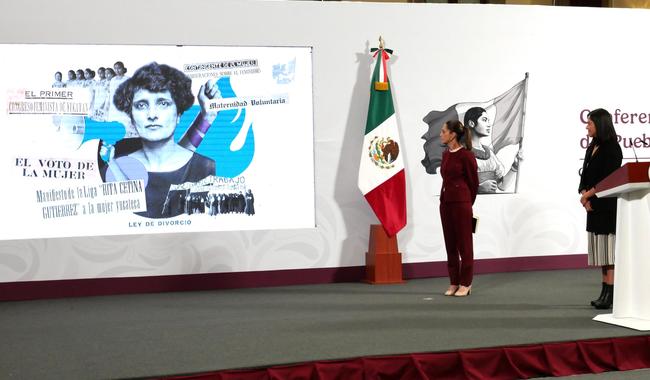 Imagen de apoyo de  Se destaca el activismo de Elvia Carrillo Puerto por el derecho de las mujeres a votar y ser votadas