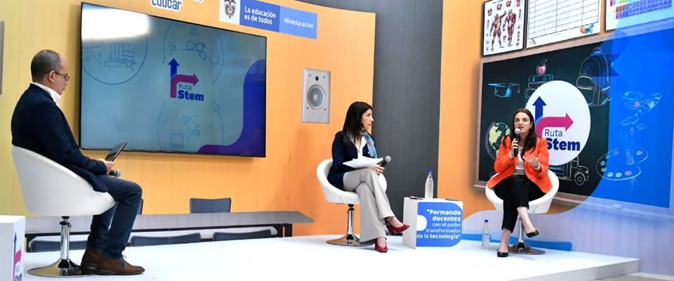 Imagen de apoyo de Convocatoria de Ruta STEM iniciativa del Gobierno Nacional que certificara 20 mil docentes del pais en pensamiento computacional y tecnologico