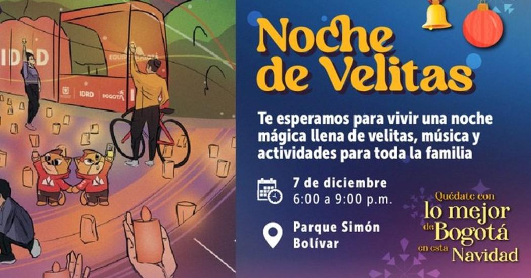 Imagen de apoyo de Bogota brillara en la noche de velitas
