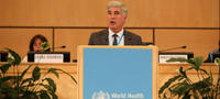 Imagen de apoyo de  En la Asamblea Mundial de la Salud el Ministro de Salud anuncio que Colombia comprometida con la cobertura universal la calidad de los servicios y su sostenibilidad ministro Uribe