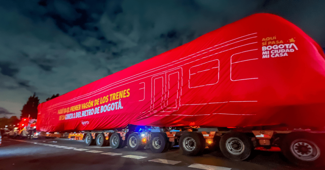 Imagen de apoyo de  El Primer tren de la Linea 1 del Metro arribo a Bogota