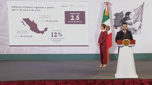 Imagen de apoyo de  Fue anunciado que en Mexico se incremento el 12 al salario minimo en 2025