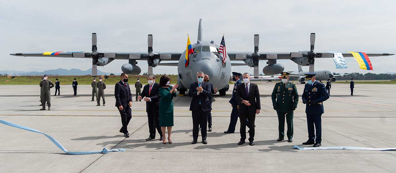Imagen de apoyo de  Fuerza Aerea Colombiana recibe primera de tres aeronaves Hercules entregadas por Estados Unidos
