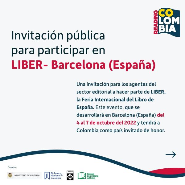 Imagen de apoyo de  Invitacion publica para participar en la Feria Internacional del Libro en Barcelona