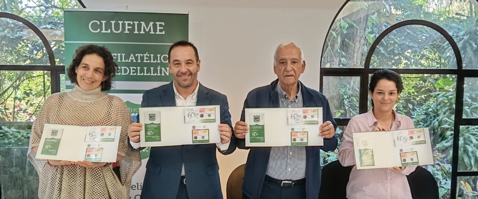 Imagen de apoyo de  Estampilla conmemorativa celebra los 60 aos del Club Filatelico de Medellin Clufime
