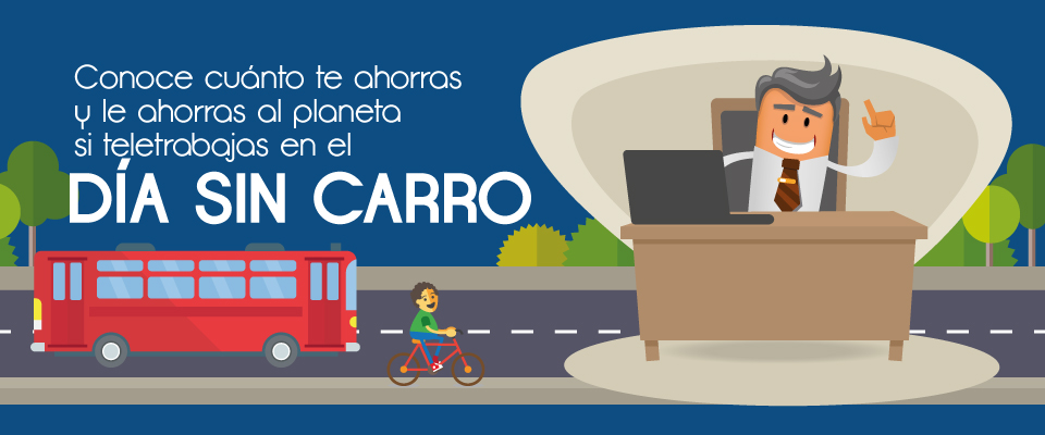 Imagen de apoyo de  En el Dia sin Carro YoTeletrabajo
