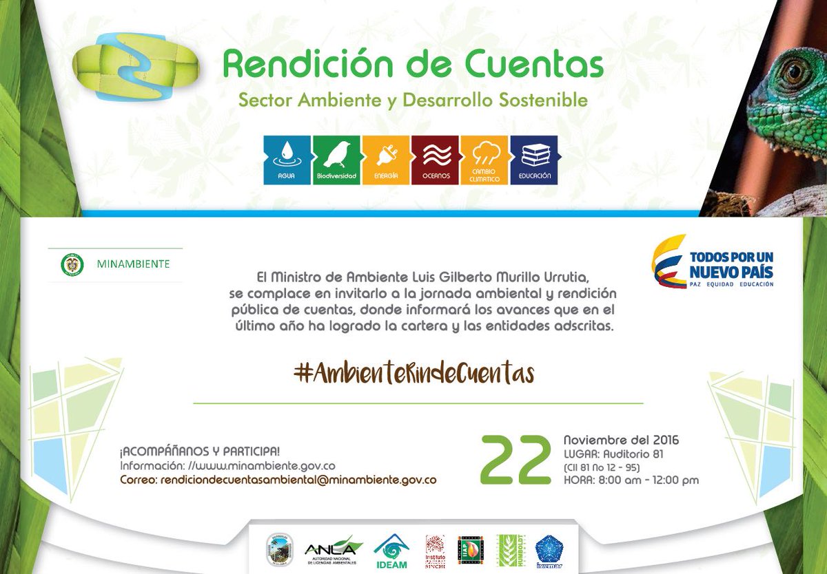 Imagen de apoyo de  El sector ambiental rinde cuentas al pais