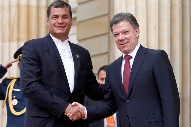 Imagen de apoyo de  Colombia el pais invitado de honor a la reunion presidencial que se realizara este viernes en las Islas Galapagos Ecuador