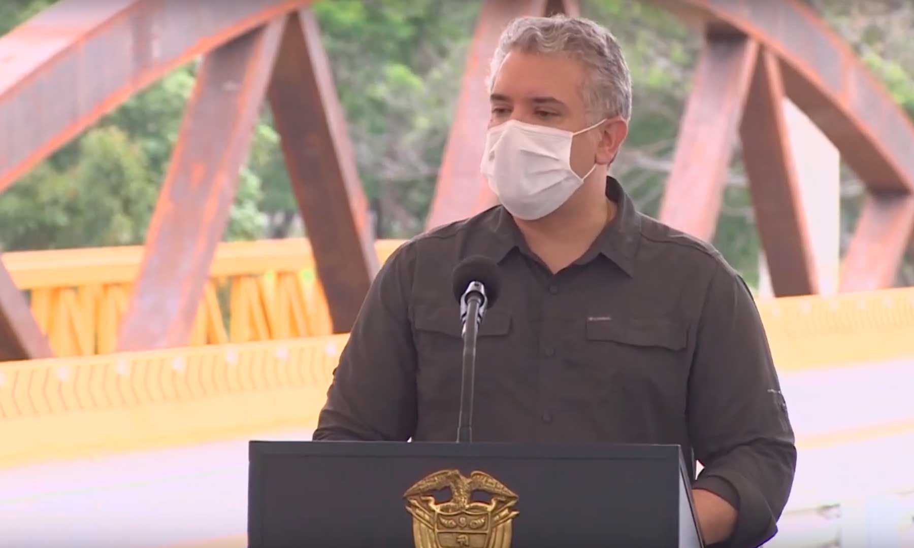 Imagen de apoyo de Presidente Duque puso en funcionamiento mas de 89 kilometros de la via AipeSaldaa