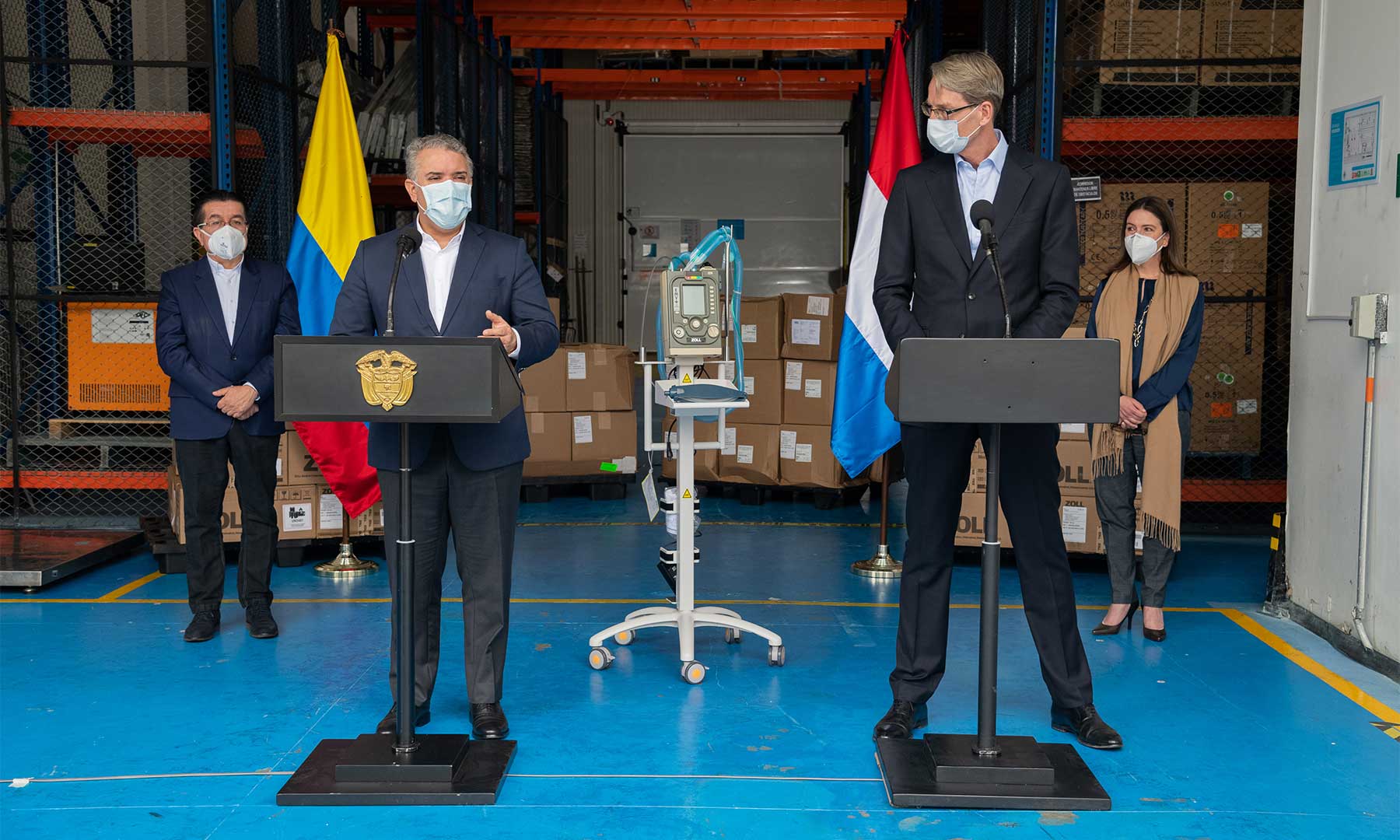 Imagen de apoyo de  Gobierno Nacional recibio 30 ventiladores del Reino de los Paises Bajos para tratar pacientes criticos de covid19