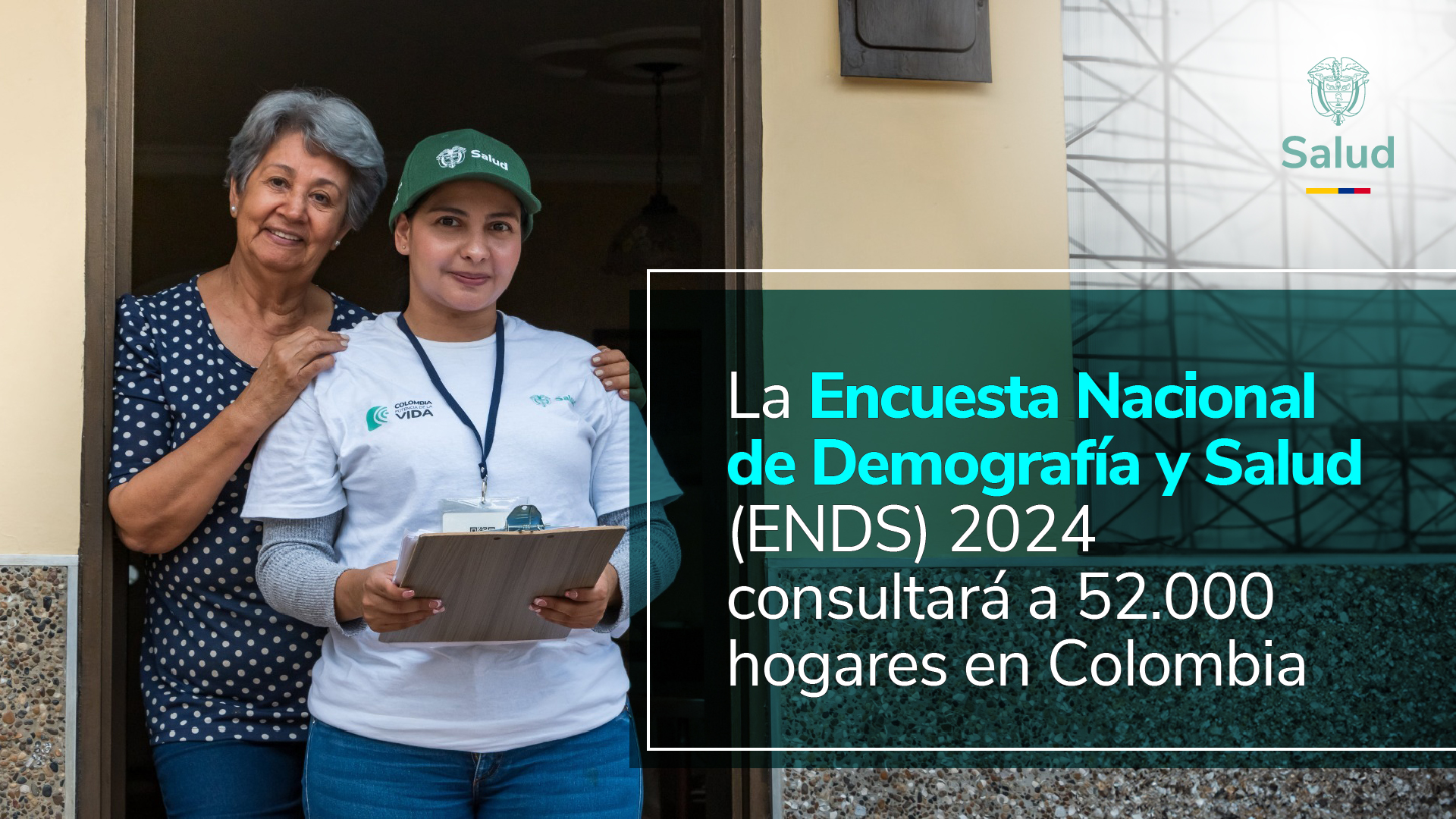 Imagen de apoyo de  La Encuesta Nacional de Demografia y Salud ENDS 2024 consultara a 52000 hogares en Colombia