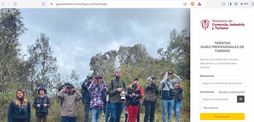 Imagen de apoyo de  Asi puede obtener o actualizar la Tarjeta Profesional de Guia de Turismo