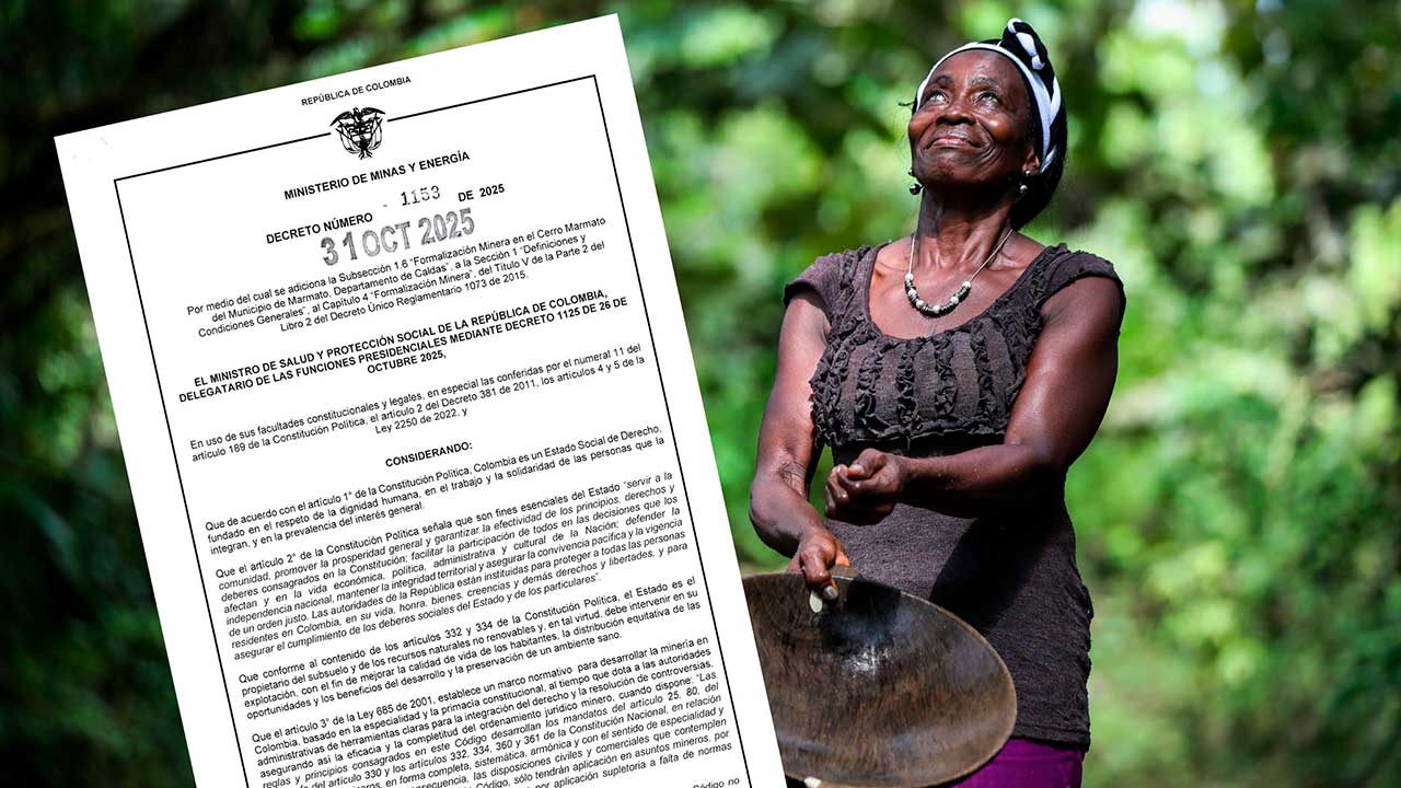 Imagen de apoyo de  Estado de Colombia reconoce oficialmente la mineria ancestral de miles de familias en Marmato