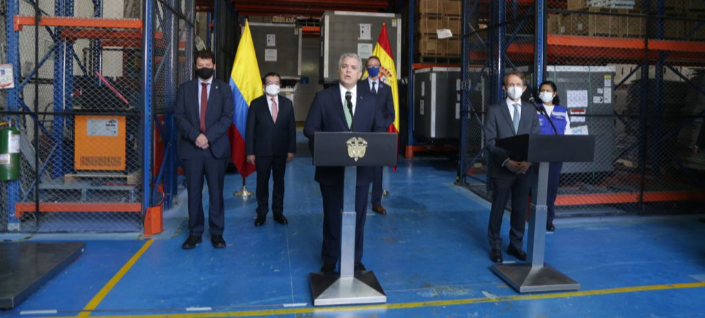 Imagen de apoyo de  Gobierno Nacional recibe donacion de vacunas por parte de Espaa