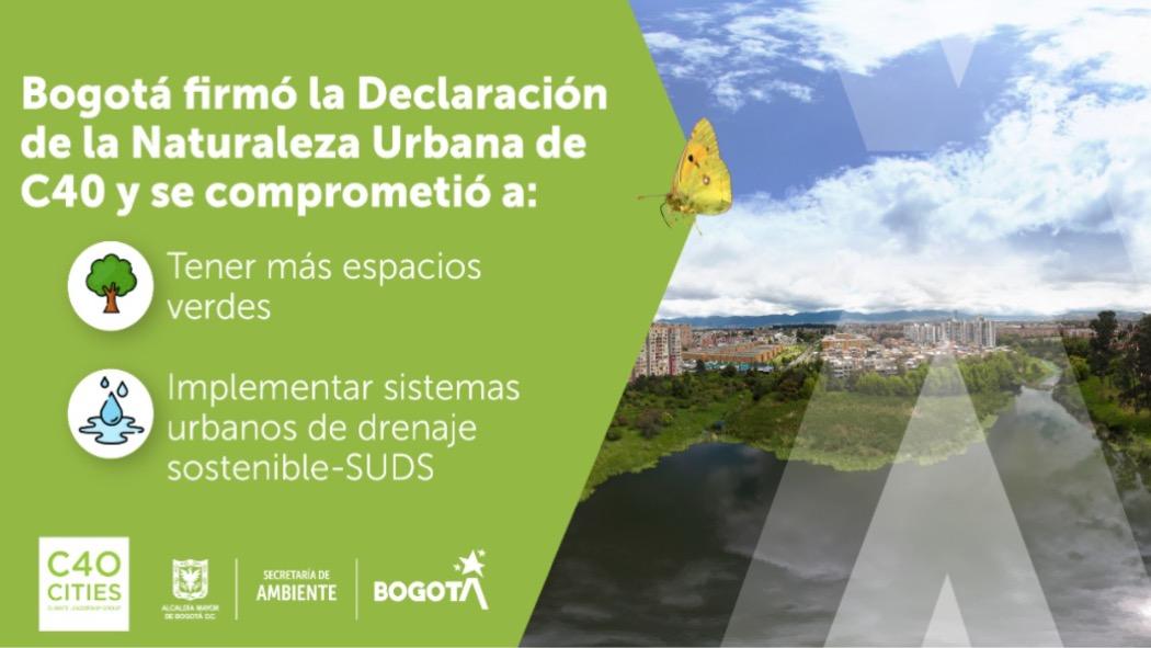 Imagen de apoyo de  Bogota se adhiere a la Declaracion de la Naturaleza Urbana del grupo C40