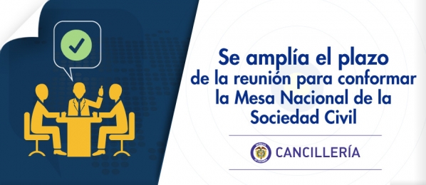 Imagen de apoyo de  Se amplia el plazo de la reunion para conformar la Mesa Nacional de la Sociedad Civil