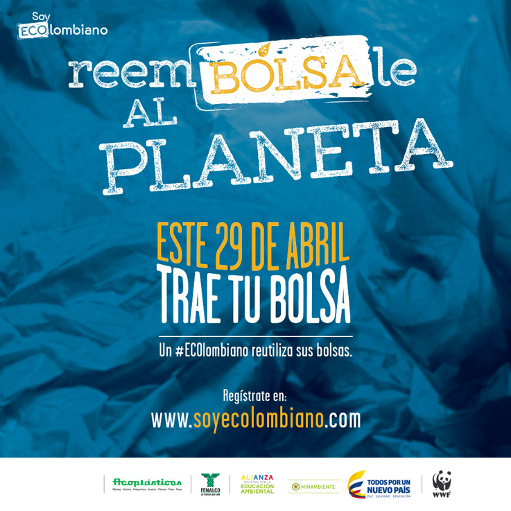 Imagen de apoyo de ReemBOLSAle al Planeta por el uso responsable de las bolsas